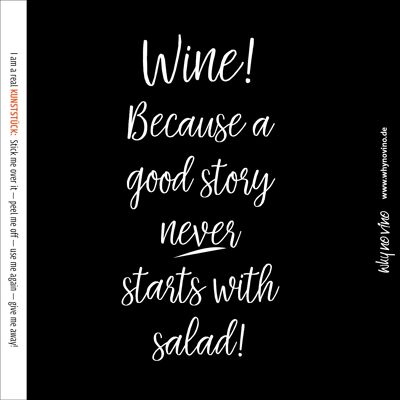 MAINTENANT AUSSI EN ANGLAIS ! Etiquette Vin "Vin & Salade"