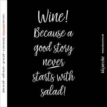 MAINTENANT AUSSI EN ANGLAIS ! Etiquette Vin "Vin & Salade"