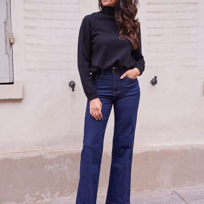 Eugénie Flare Jeans with Cuff RAW DENIM