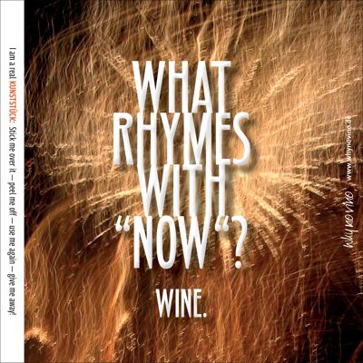 NOW ALSO IN ENGLISH! Wine label "Rhyme & Wine"