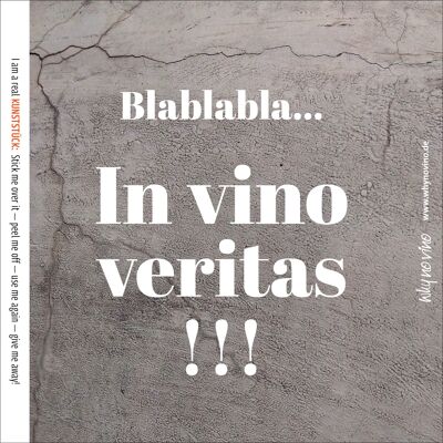 NOW ALSO IN ENGLISH (function)! "Blabla Veritas" wine label