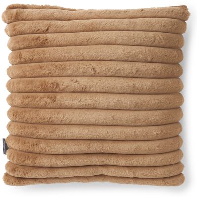 Coussin rayé tendance_Cognac