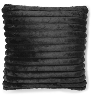 Coussin rayé tendance_Noir 1