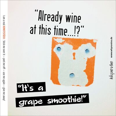 NOW ALSO IN ENGLISH! Grape smoothie wine label