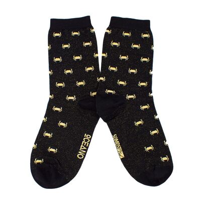 Golden crab socks