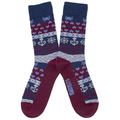 Blue Marejada wool socks