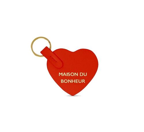 PORTE-CLÉS COEUR MAISON DU BONHEUR