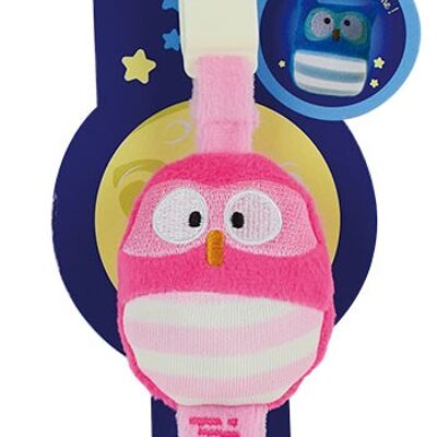 Luminou Booh soft toy, pink pacifier chain 22 cm, on card