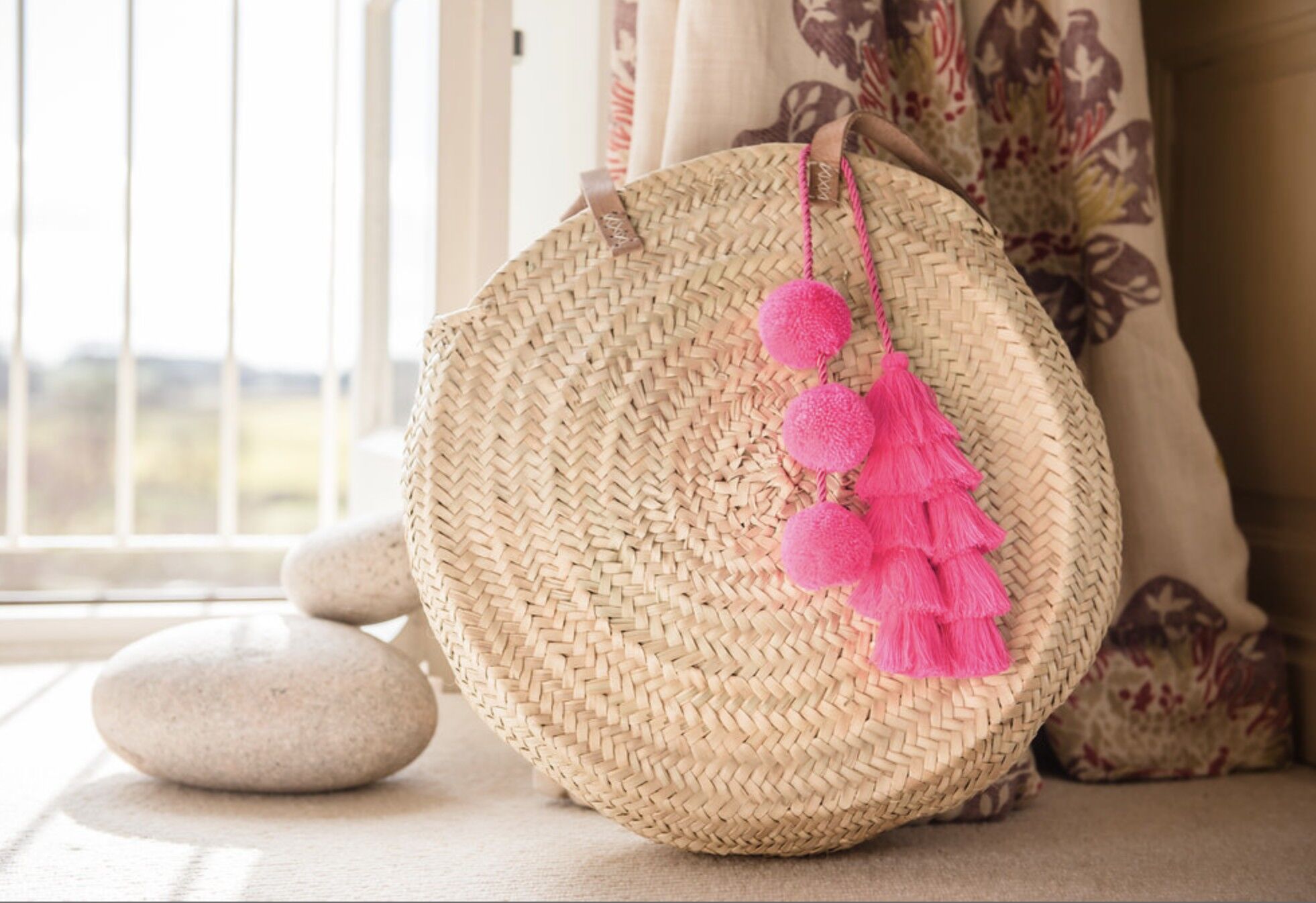 Pom Pom und Tassel Bag Swag - Rosa