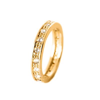 RING WITH GOLD PLATED STONES - DST3-0034BD-14