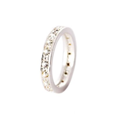 SILVER PLATED STONE RING - DST3-0034BPT14