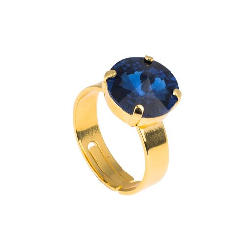 ANILLO PIEDRA COLOR  6MM CHAPADO ORO - DST3-0012MTD