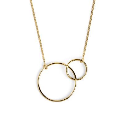 PENDANT 2 CIRCLES GOLD PLATED - DST2-0300D