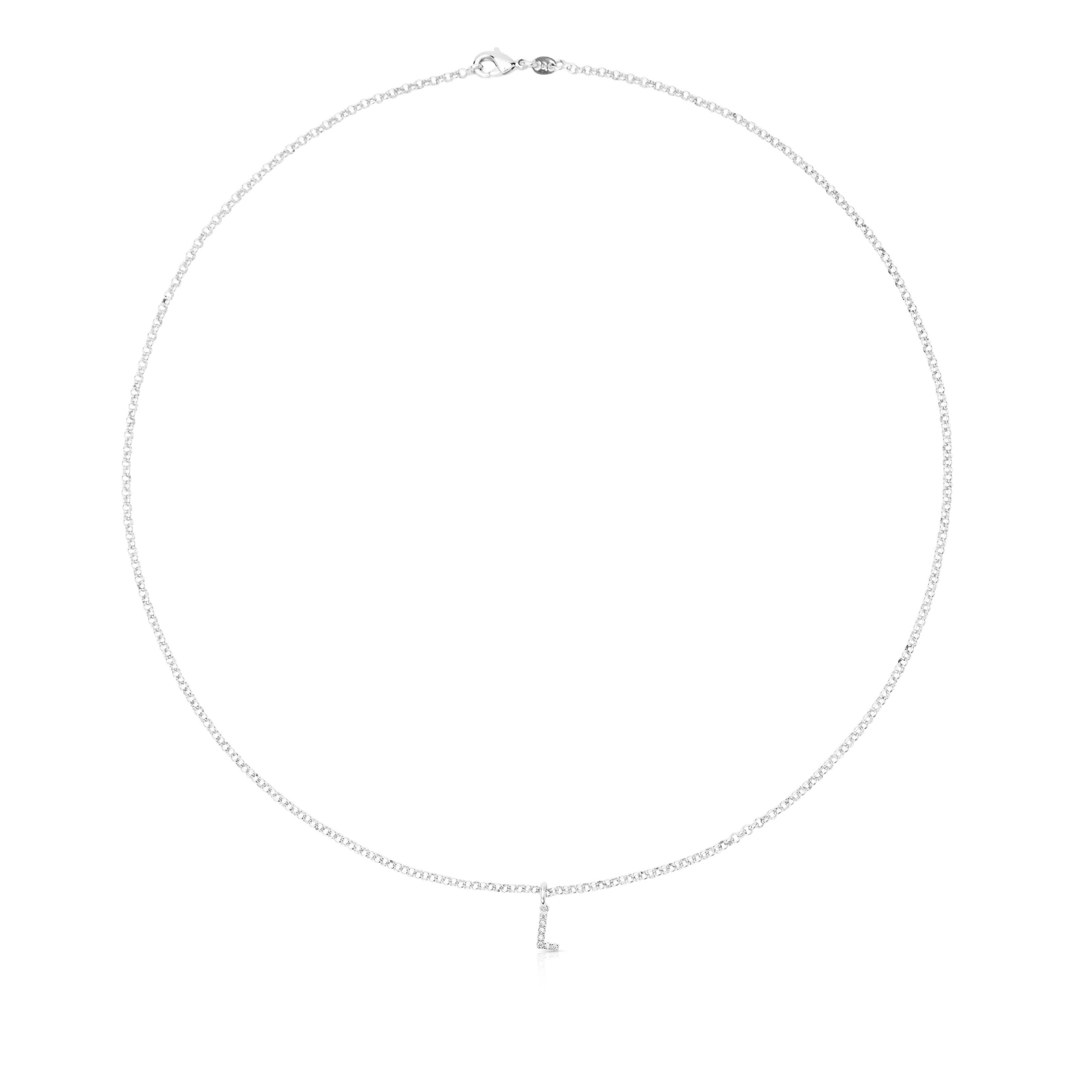 ANHÄNGER MIT VERSILBERTEM KRISTALL INITIAL - DST2-0500LP