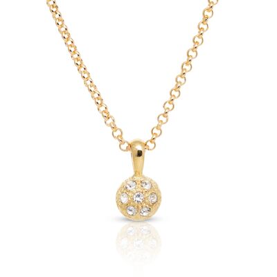 GOLD PLATED HALF BALL PENDANT - DST2-0030CRD