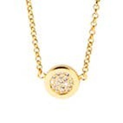 GOLD PLATED ROUND PENDANT - DST2-0025CRD