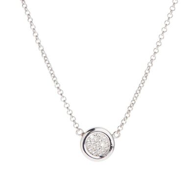 AVOCADO PLATED ROUND PENDANT - DST2-0025CRP