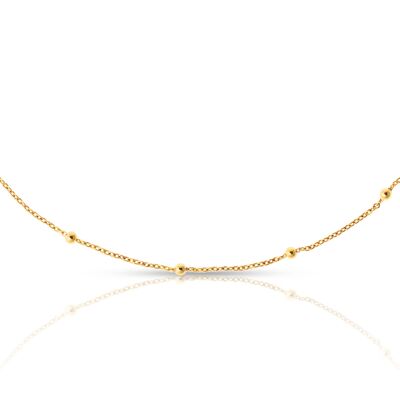 GOLD PLATED BALLS NECKLACE - DST2-0314D