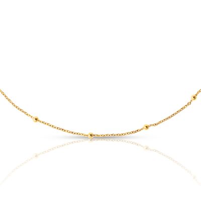 COLLIER BOULES PLAQUÉ OR - DST2-0314D