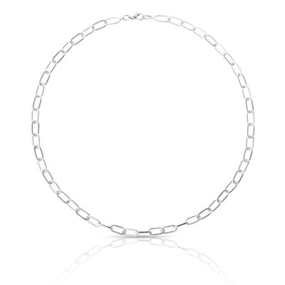 SILVER PLATED LINK NECKLACE - DST2-0321P