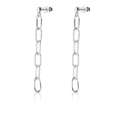 SILVER PLATED LINK EARRING - DST1-0321P