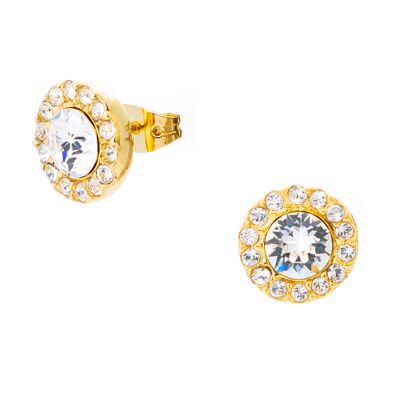 GOLD PLATED ROUND EARRING - DST1-0029CRD