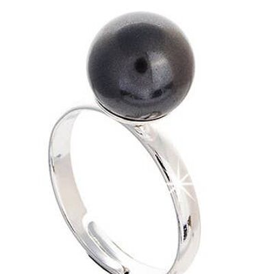 SILVER PLATED BLACK PEARL - DST3-0018PNG