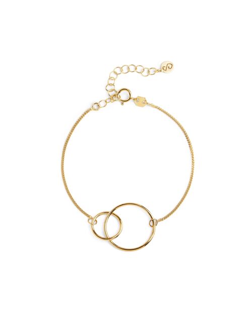 PULSERA 2 CIRCULOS CHAPADO ORO - DST4-0300D