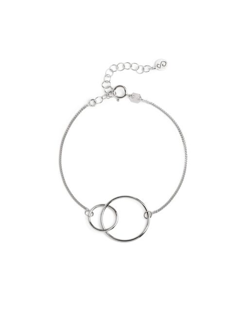 PULSERA 2 CIRCULOS CHAPADO PLATA - DST4-0300P