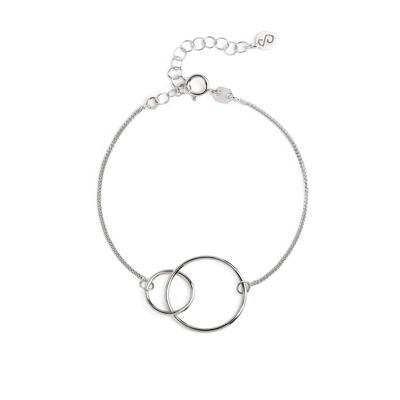 BRACELET 2 CERCLES ARGENT PLAQUÉ - DST4-0300P