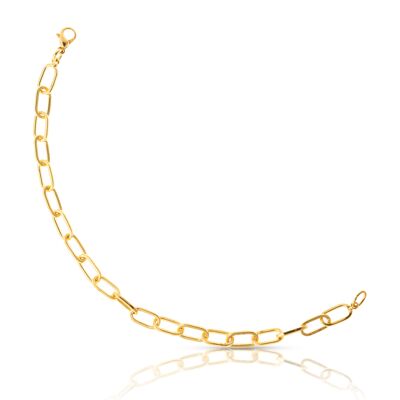 BRACCIALE A MAGLIE PLACCATE ORO - DST4-0321D