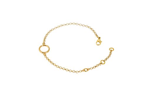 PULSERA FORMA CIRCULO CHAPADO ORO - DST4-0156CID