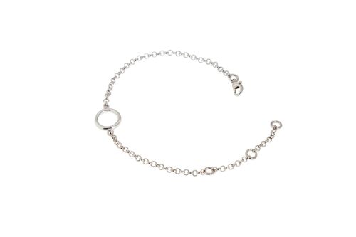 PULSERA FORMA CIRCULO CHAPADO PLATA - DST4-0156CIP