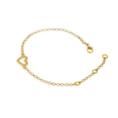 PULSERA FORMA CORAZON CHAPADO ORO - DST4-0048CFD