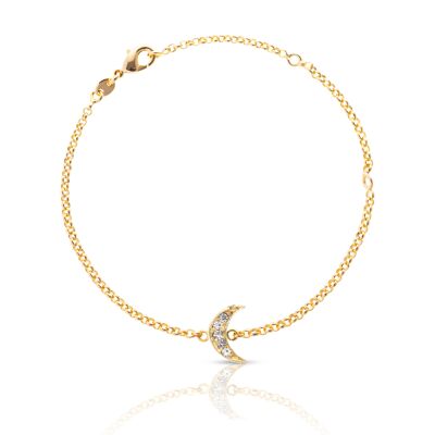 PULSERA LUNA CRISTAL CHAPADO ORO - DST4-0200LUNAD