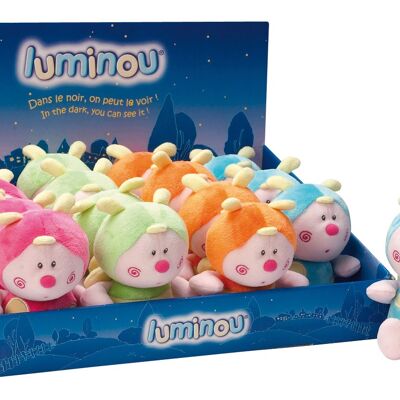 Peluche Luminou Papillou, 15 cm, 4 modèles assortis, en boite présentoir