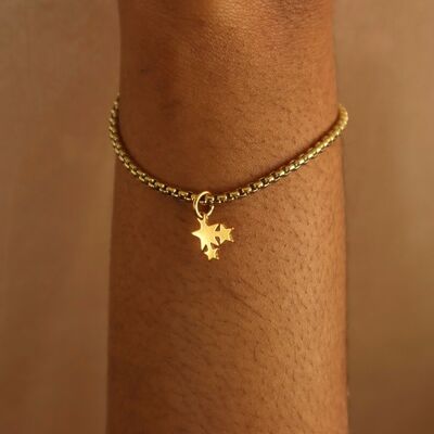 Etim Stars 18ct gold plated on stainless steel Bracelet