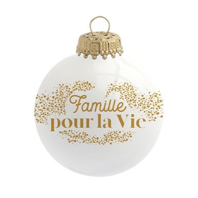 Family for Life Christmas bauble - glass