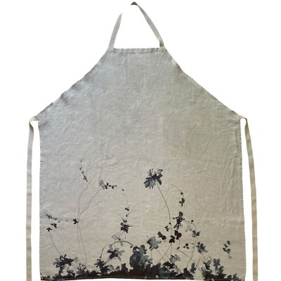 LOUISETTE APRON, SAGE green, LINEN, MADE IN FRANCE