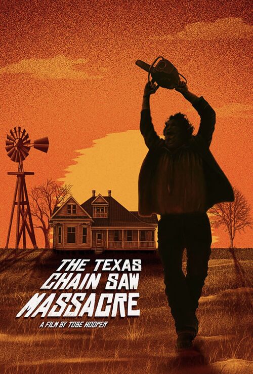 Texas Chainsaw Massacre Sunset Metal Sign