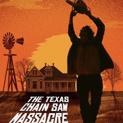 Texas Chainsaw Massacre Sunset Metal Sign