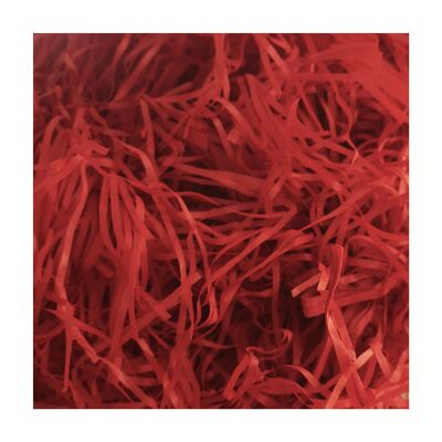 Remplissage de panier cadeau en papier déchiqueté de 500 grammes - Rouge