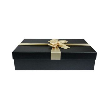 Boîte noire avec couvercle - 34 x 23 x 8 cm 1