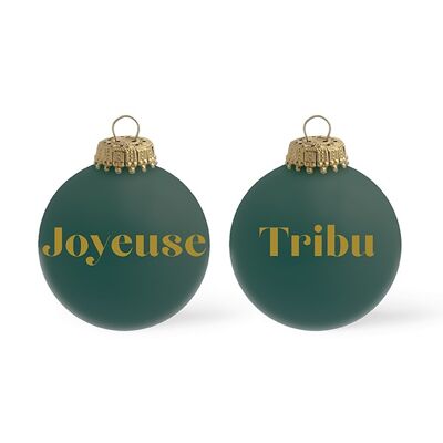 Joyeuse Tribu Christmas bauble color christmas green