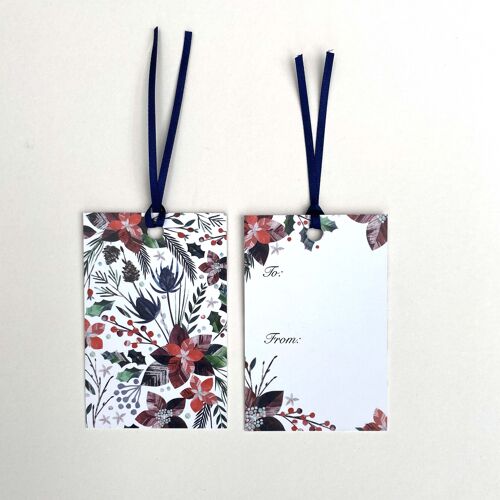 Luxury Christmas Gift Tags - Winter Floral
