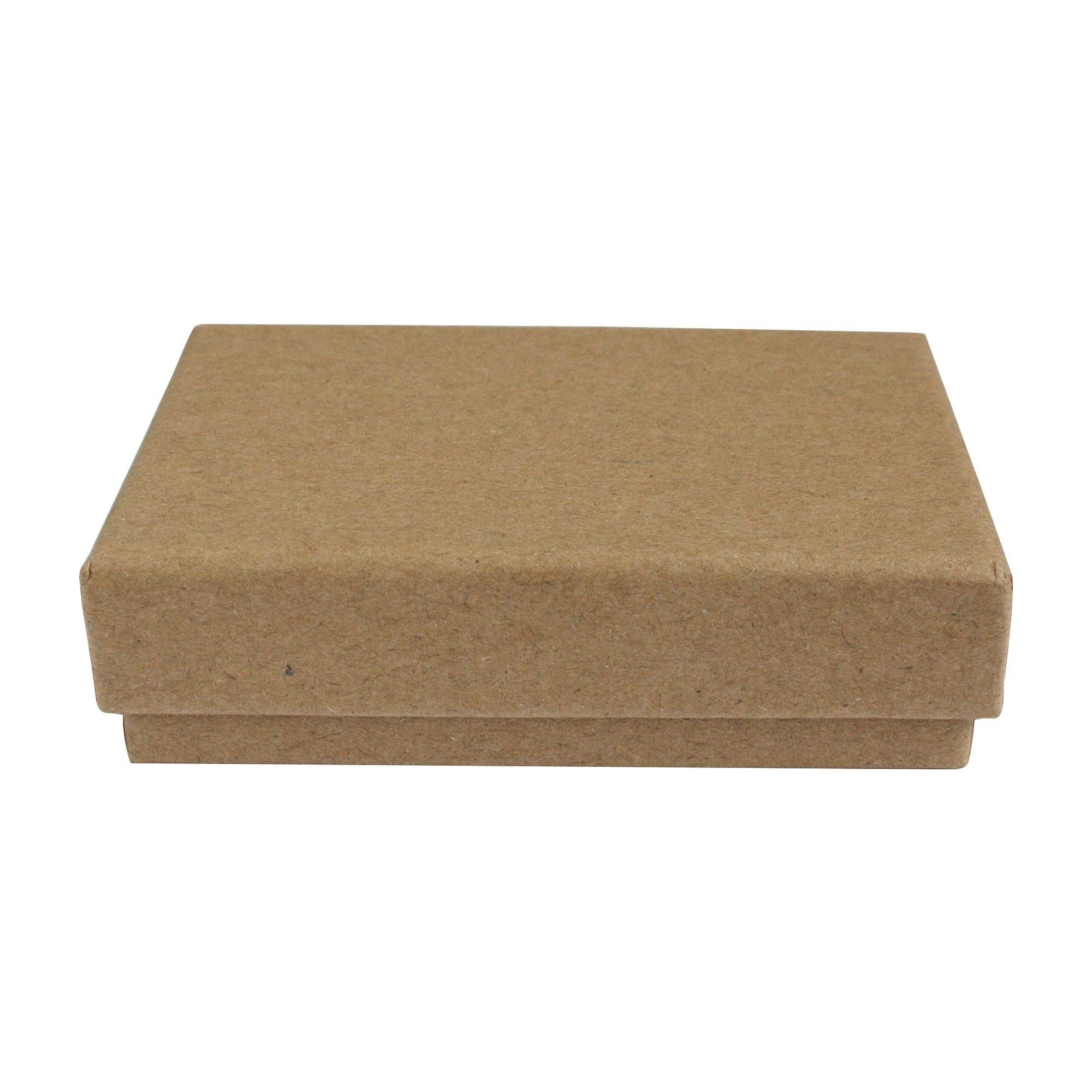 Cajas colgantes de joyería de cartón marrón