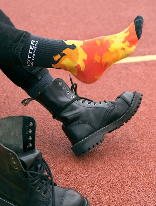 Hotter Than Tabasco socks | Rock Socks | Retro Socks | Sport Socks | Hot vibe Socks |