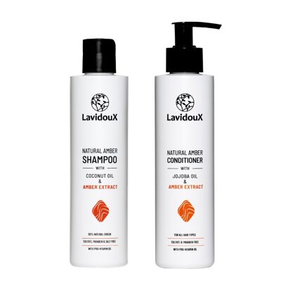 Set shampoo e balsamo all'ambra naturale