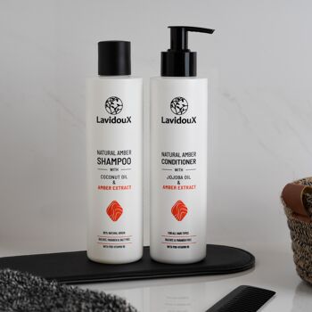 Ensemble de shampoing et revitalisant à l'ambre naturel 3