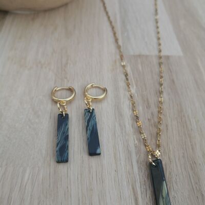 Set  Moon collier et boucles d'oreilles, collection hiver. Pack de noël;